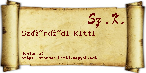 Szórádi Kitti névjegykártya